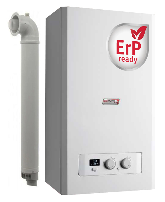 Centrala termica murala cu condensare Protherm Lynx Condens 30 kW, pentru incalzire si apa calda menajera, kit evacuare inclus