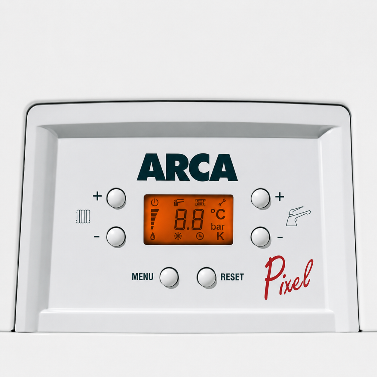 Centrala termica pe gaz conventionala Arca Pixel 25 F 25 kw kit evacuare inclus