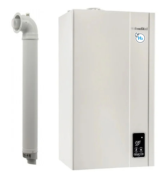 Centrala termica pe gaz/GPL in condensare Fondital Formentera KRB 24 kW, Doar incalzire, Vana cu 3 cai incorporata, Display touchscreen, Clasa A, Kit de evacuare inclus
