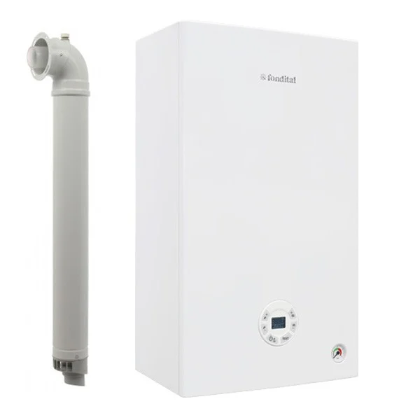 Centrala termica pe gaz/GPL in condensare Fondital Tenerife KC 24 kW, clasa A, Vas expansiune 9 litri, Interfata LCD si Sistem de autodiagnoza, Kit evacuare inclus