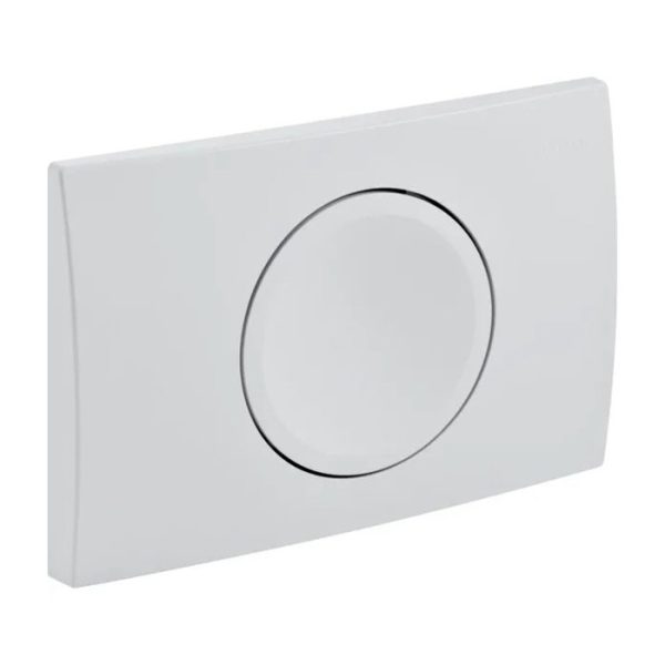 Clapeta actionare rezervor WC incastrat, Geberit Delta 15 115.109.11.1, alb, 24.6 x 16.4 x 2.5 cm