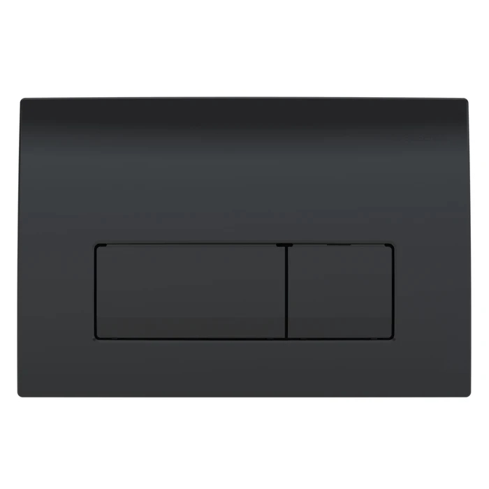 Clapeta actionare rezervor WC incastrat, Geberit Delta 50 115.119.DW.1, negru intens, 24.6 x 16.4 x 2.3 cm