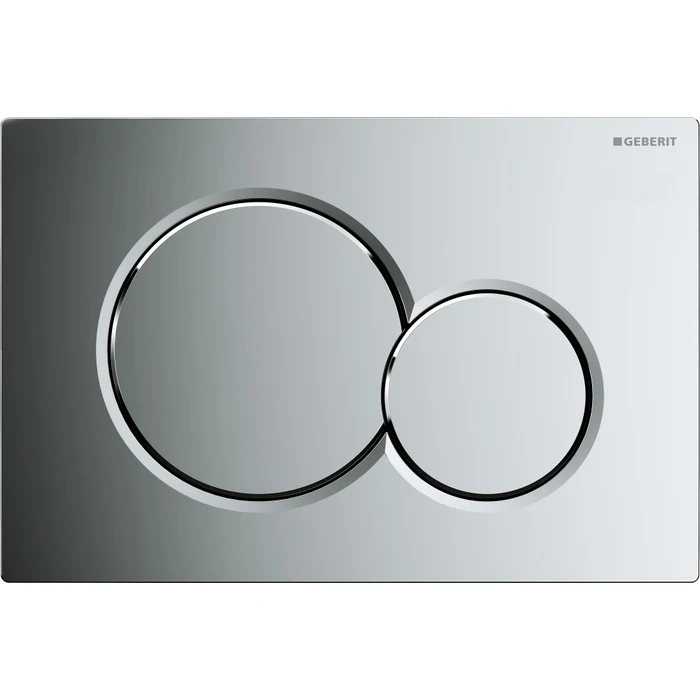 Clapeta actionare rezervor WC incastrat, Geberit Sigma 115770215, cromat lucios, 24.6 x 16.4 cm