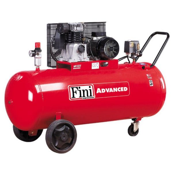 Compresor de aer Fini MK103-200-3M, 200 l, 2200W, 10 bar, 365 l/min