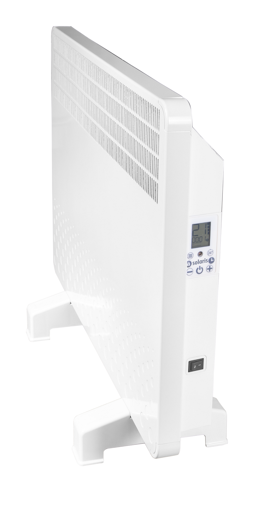 Convector electric de perete sau pardoseala Solaris KIP 2000 W, control electronic, Termostat de siguranta, termostat reglabil, IP 24, ERP 2018, pentru 24 mp fornello