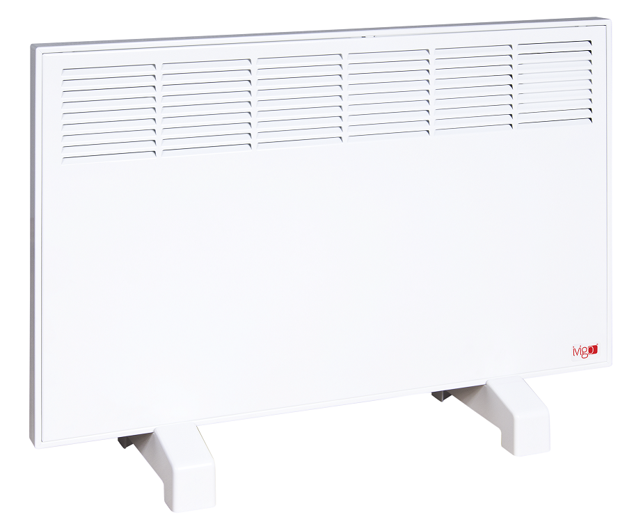 Convector iVigo Manual EPK 1000 W White, control mecanic, Termostat de siguranta, termostat reglabil, IP 24, pentru 12 mp, ERP 2018 fornello.ro imagine bricosteel.ro
