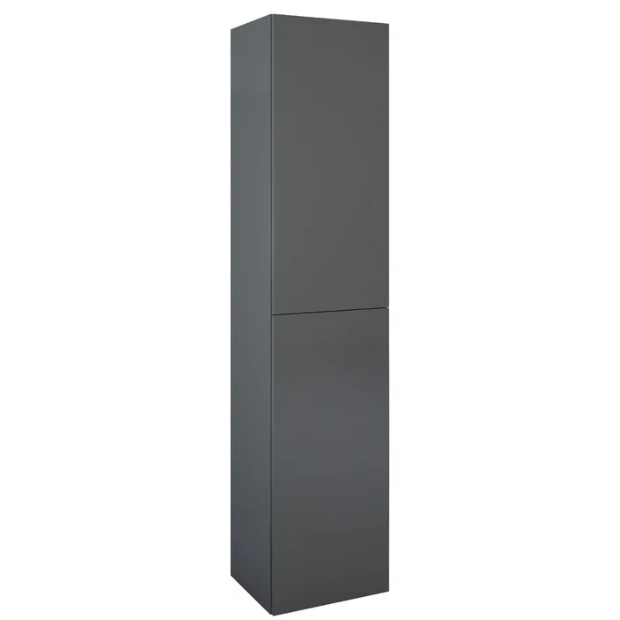 Dulap baie suspendat, Roca Extra A857956153, 2 usi, gri inchis lucios, 180 x 40 x 35.2 cm