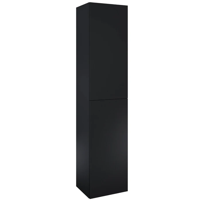 Dulap baie suspendat, Roca Extra A857956532, 2 usi, negru mat, 180 x 40 x 35.2 cm