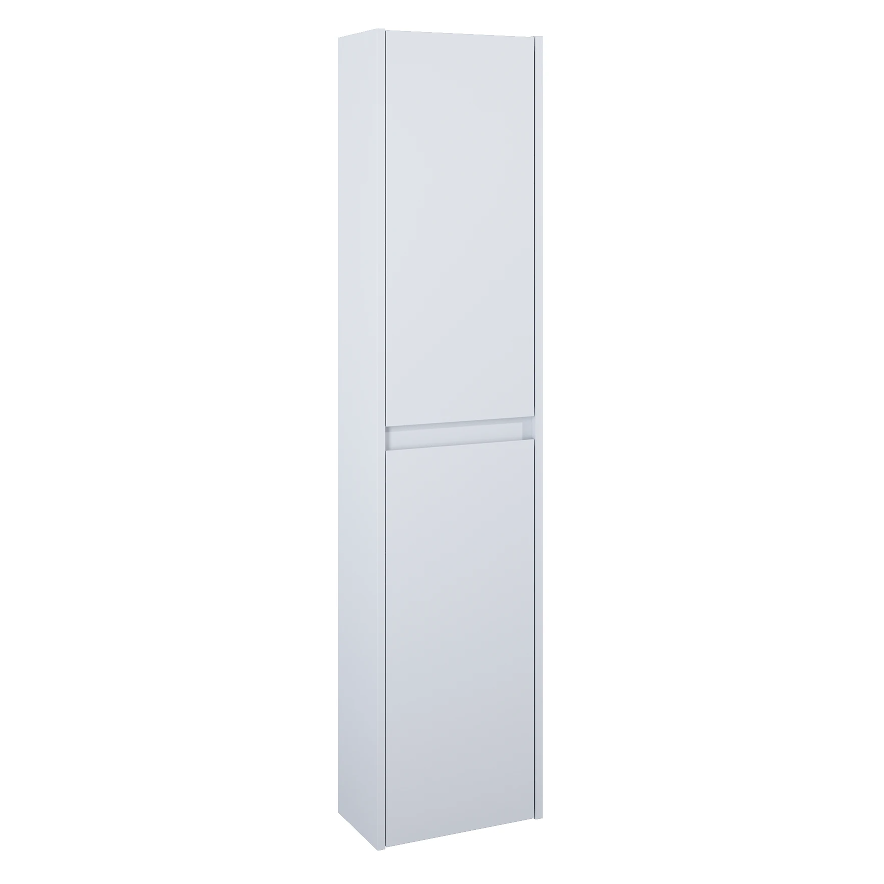 Dulap baie suspendat, Roca Unik Claudia, 2 usi, gri mat, 155.5 x 35 x 21.6 cm
