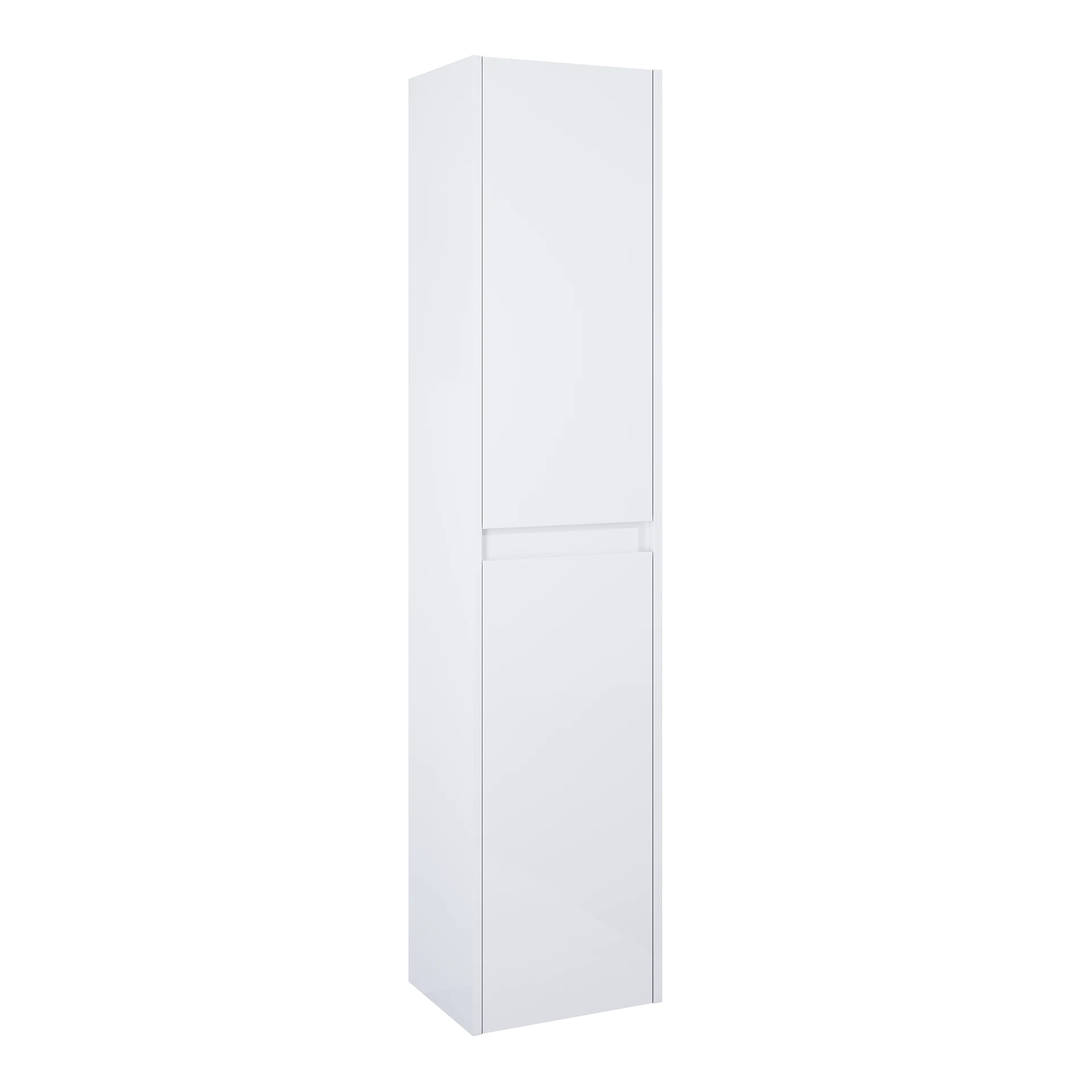 Dulap baie suspendat, Roca Unik Claudia, 2 usi, alb mat, 155.5 x 35 x 21.6 cm