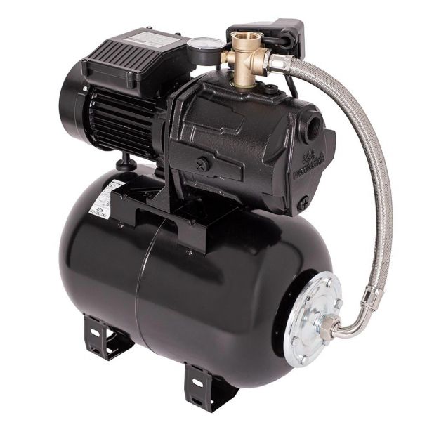 Hidrofor cu pompa autoamorsanta Wasserkonig WSK5357-25, fonta, negru, putere 1400 W, debit 5280 l/h, inaltime refulare 57 m, vas de expansiune 24 litri