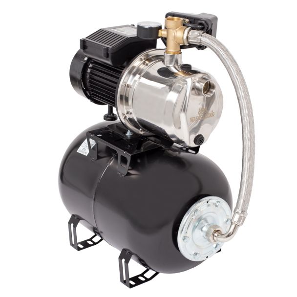 Hidrofor cu pompa autoamorsanta Wasserkonig WSKX5154-25, corp inox, putere 1350 W, 9 m, debit 5100 l/h, inaltime refulare 54 m, vas de expansiune 24 litri