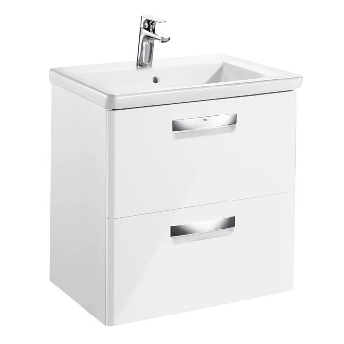 Masca baie + lavoar Roca Gap Unik A85599780, cu sertare, alb, suspendat, 60 x 64.5 x 44 cm