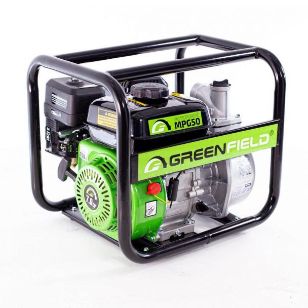 Motopompa 2"" Greenfield MPG50, motor euro V, benzina, putere 7.0 CP, debit 42000 l/h, inaltime refulare 32 m
