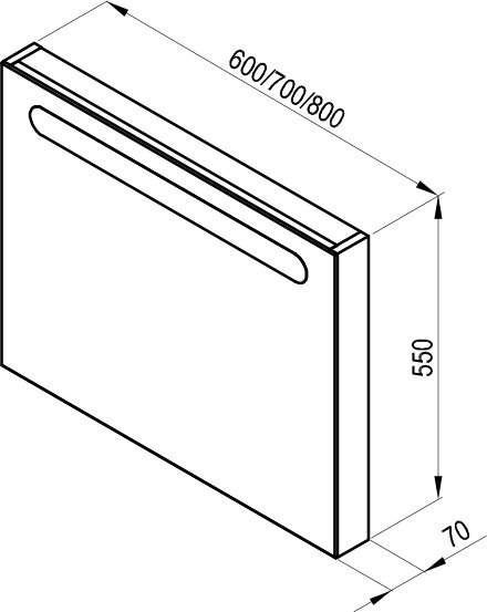OGLINDA CHROME 600  Ravak ( stoc bucegi )