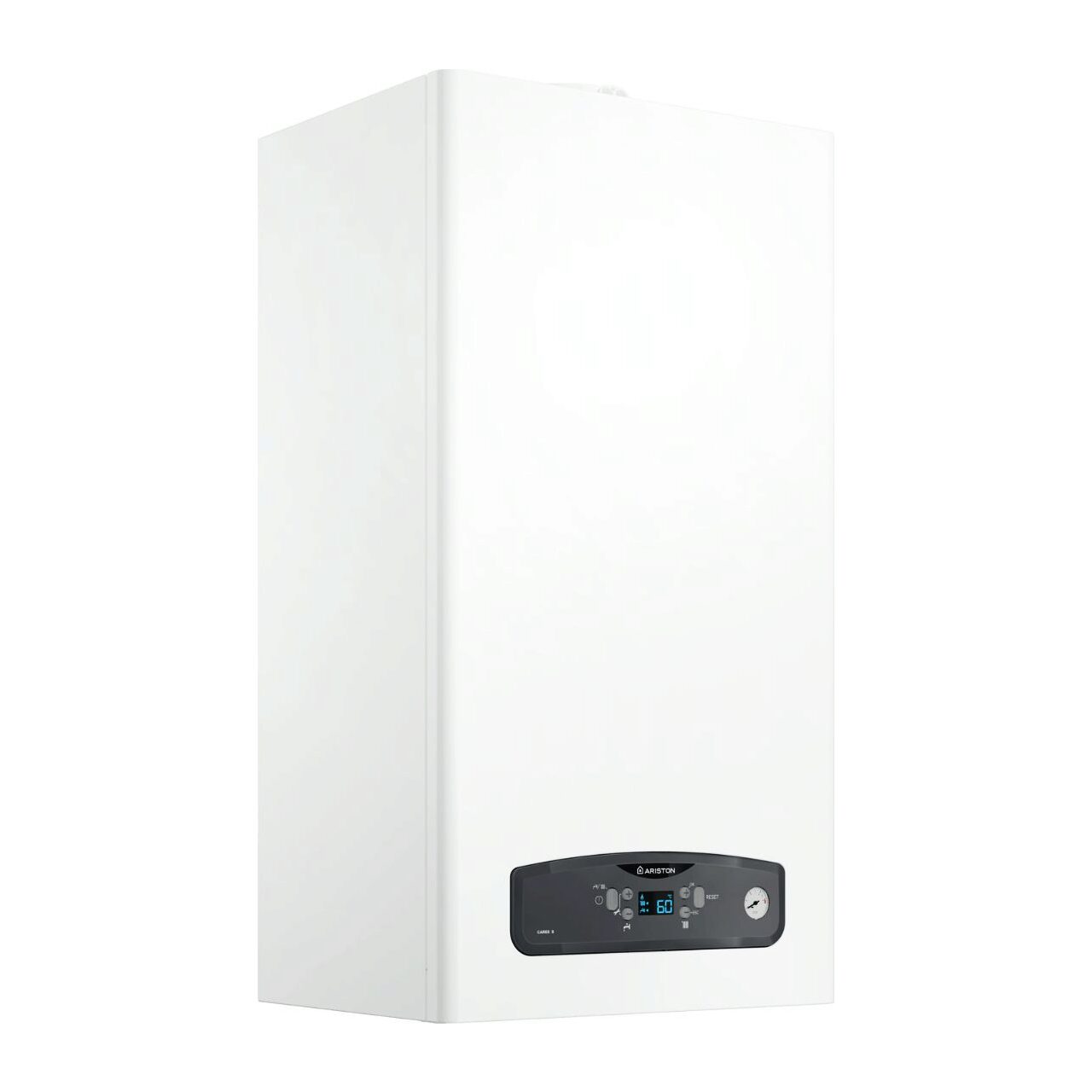 Pachet apartament cu 2 camere centrala termica in condensatie Ariston Cares S 24 kW kit evacuare inclus termostat calorifere otel teava PPR si fitinguri kit armaturi centrala robineti calorifer