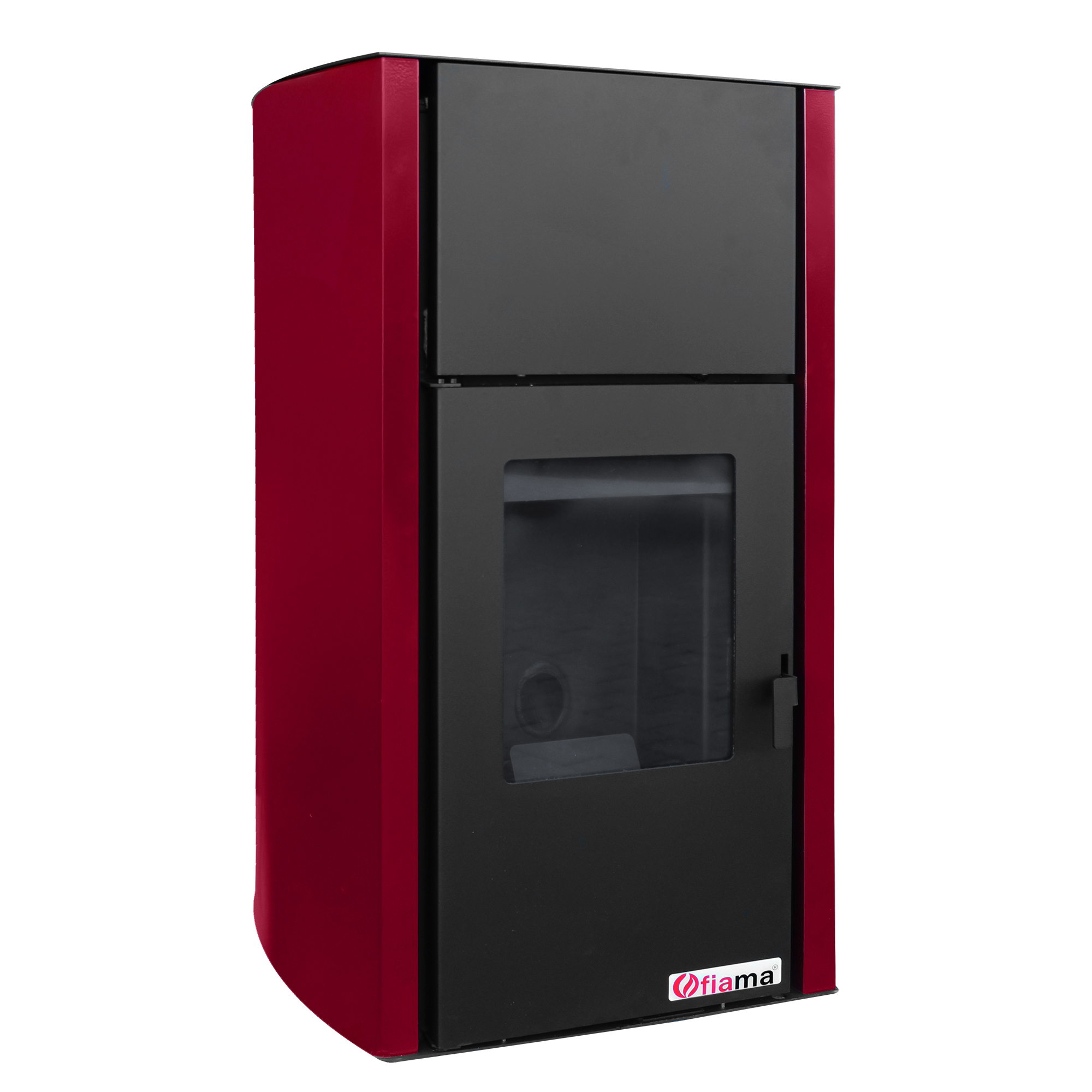 Pachet control de la distanta Termosemineu pe peleti Fornello Fiama Confort 25 kw culoare Bordeaux complet echipat pentru incalzire Pompa Vas expansiune Automatizare Boiler 100 litri Termostat Salus IT 500 Aspirator Cenusa si Kit evacuare 3.