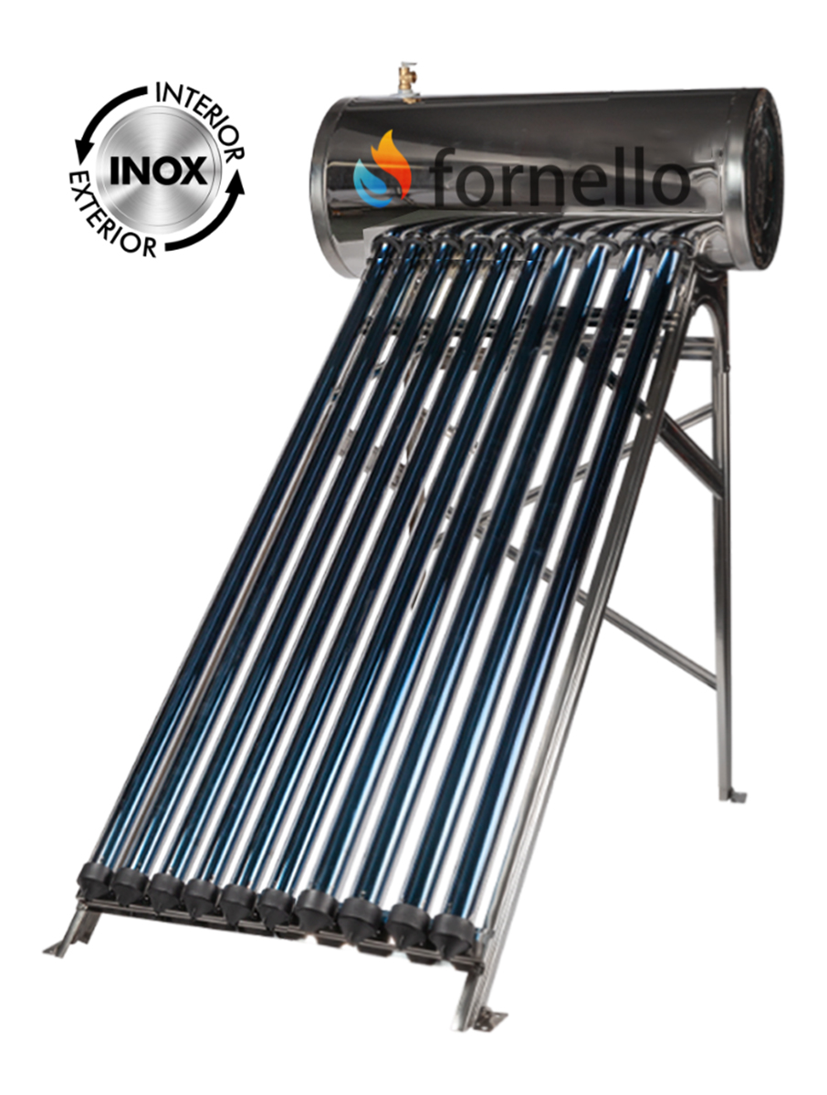 Panou solar presurizat compact FORNELLO SPP-470-H58/1800-10-c cu 10 tuburi vidate de tip heat pipe si boiler din inox de 92 litri Fornello
