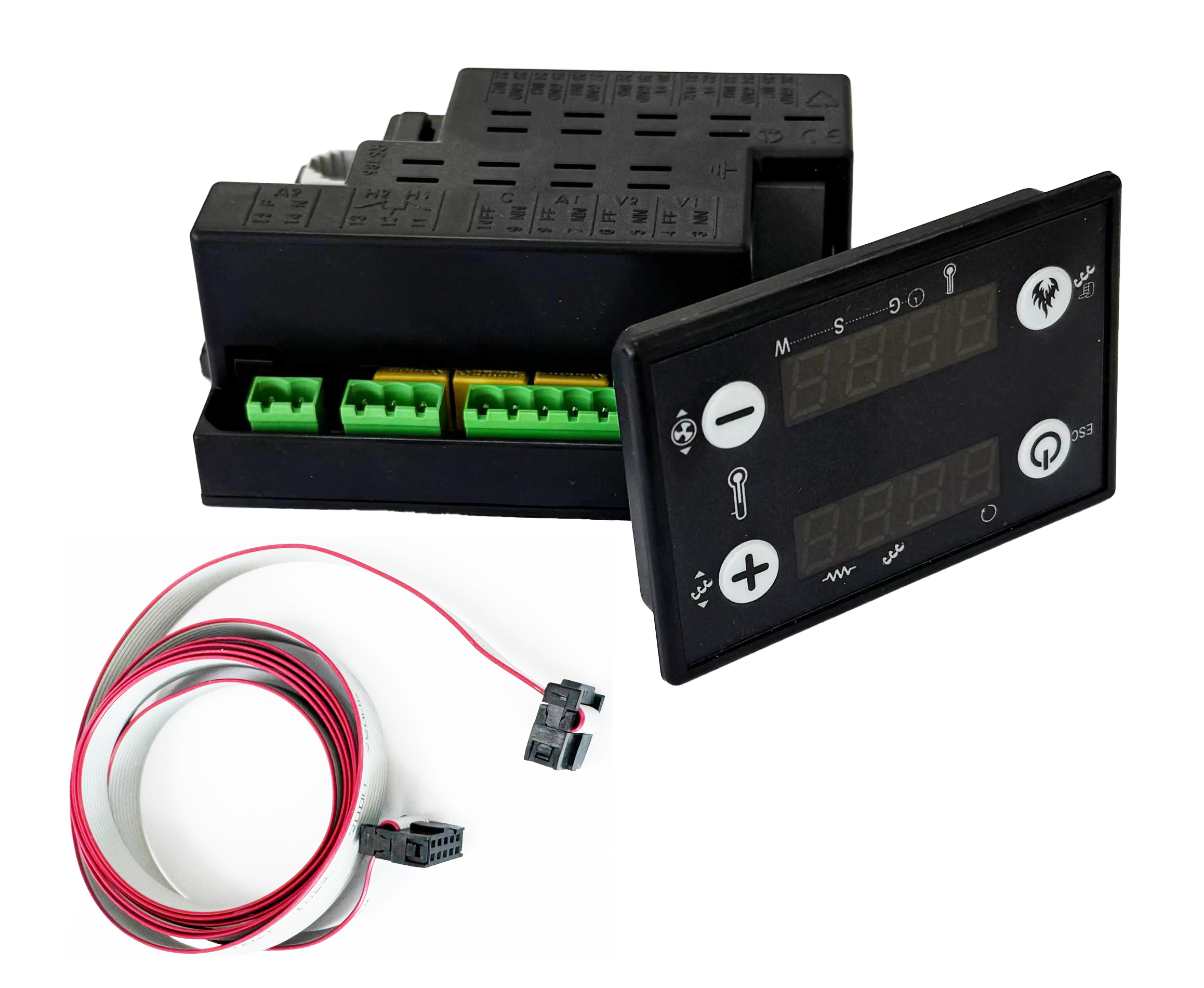 Set placa electronica, display si cablu date, centrale si termoseminee pe peleti Fornello Fiama Confort 12-30 kW