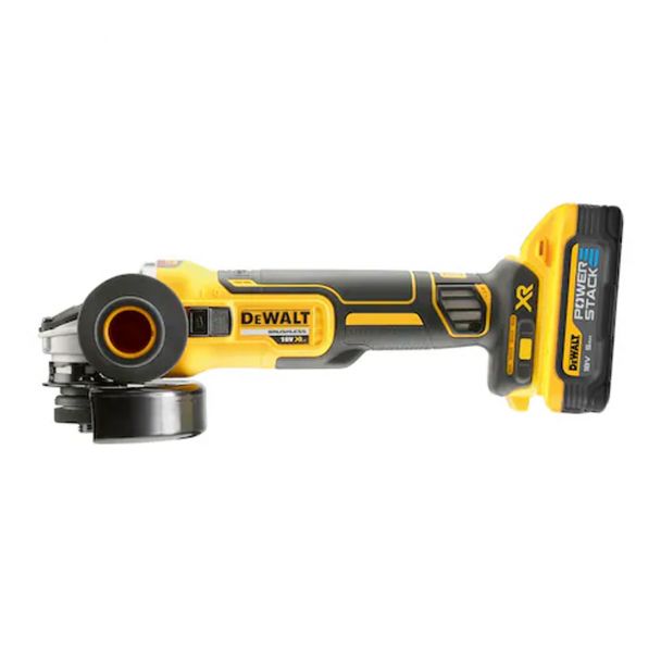 DeWalt Polizor unghiular dewalt dcg405h2t, 125 mm, cu 2 acumulatori powerstack 18 v/5.0 ah si incarcator in valiza de transport