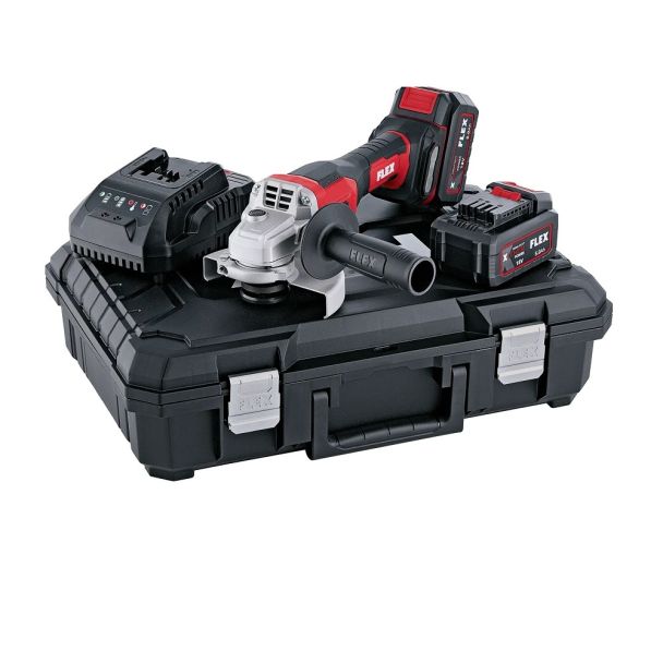 Flex Polizor unghiular flex l 125 18.0-ec ld /5.0 set, cu 2 acumulatori 18v/5.0ah, 125 mm, 10000 rpm