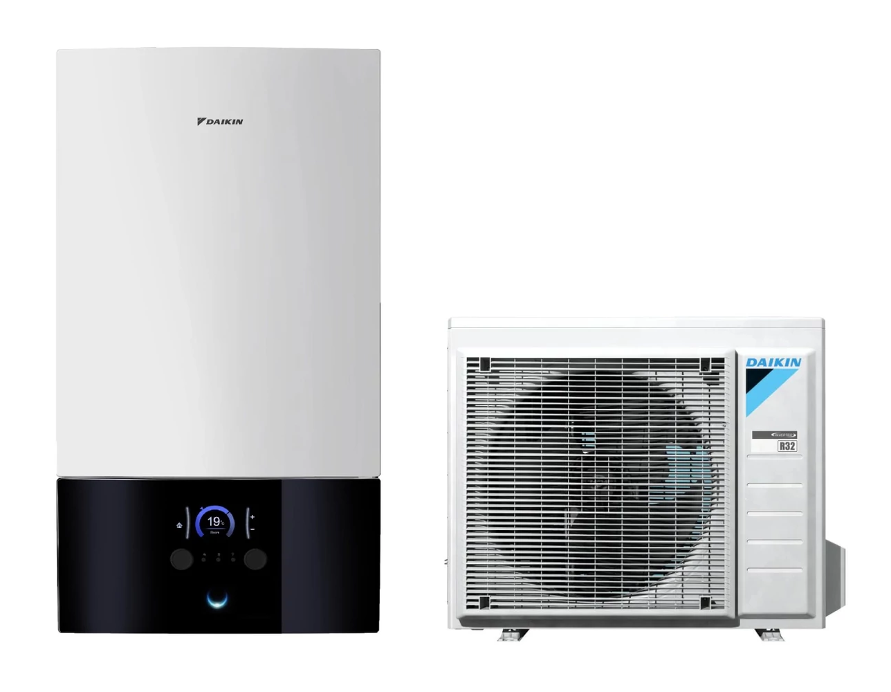 Pompa de caldura Aer-Apa, Daikin 6 kW, pentru incalzire, unitate interioara, Daikin, Altherma 3 R W EHBH08E6V cu incalzitor electric rezerva de 6 kW + unitatea exterioara ERGA06EVH, MONOFAZAT