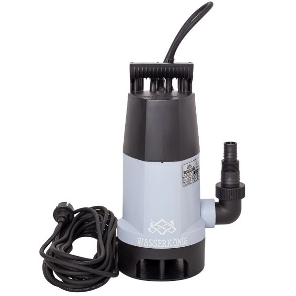 Pompa submersibila din plastic Wasserkonig SPED8225 particule max. 35 mm putere 750 W debit 13500 l/h inaltime refulare 7.5 m senzori electronici de nivel