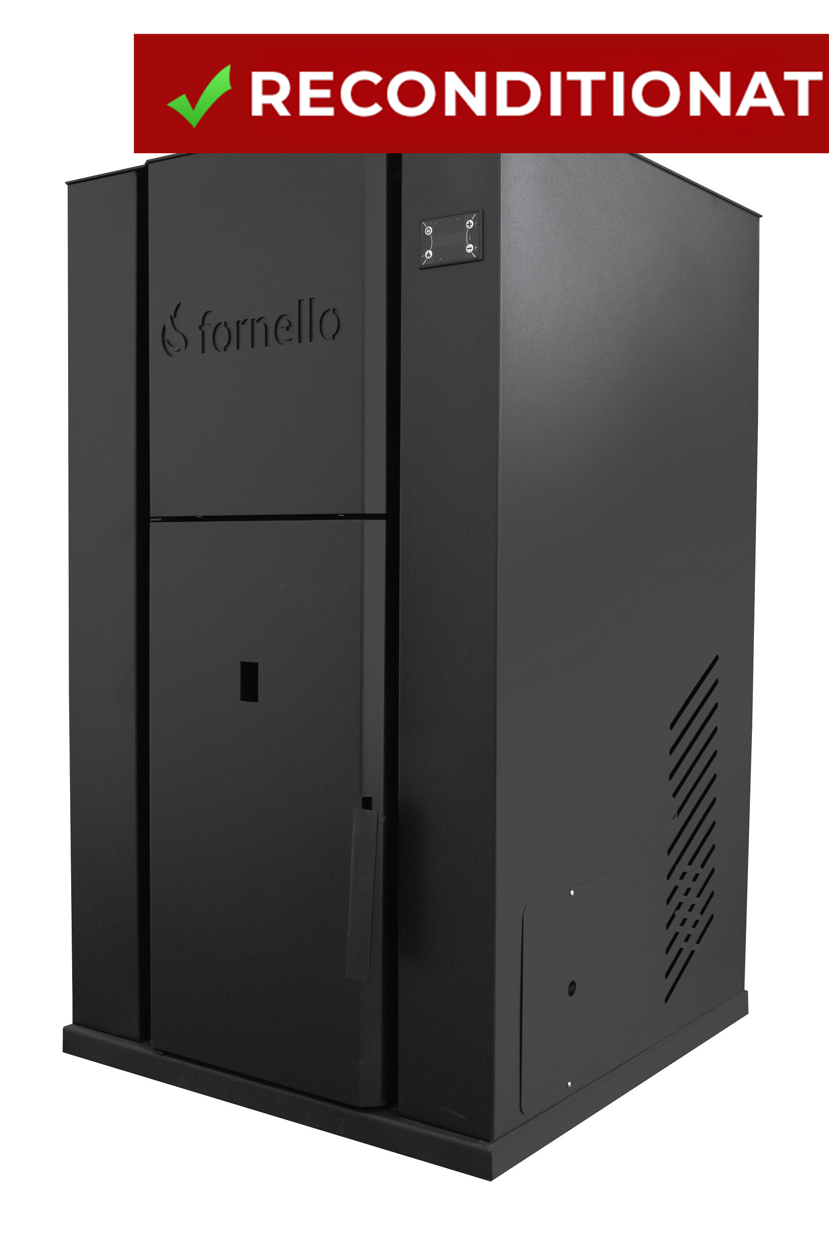PRODUS FOLOSIT SI RECONDITIONAT IN PERFECTA STARE DE FUNCTIONARE !!!  Centrala monobloc pe peleti Fornello  Pellet King  35 kw complet echipata   pentru incalzire, pompa  , vas de expansiune ,supapa   de siguranta, automatizare  , tiraj