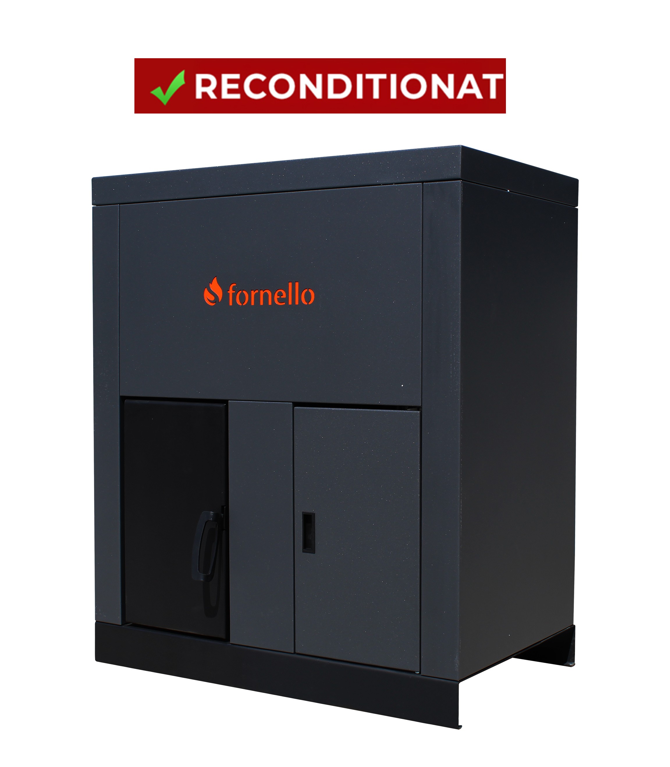 PRODUS FOLOSIT SI RECONDITIONAT IN PERFECTA STARE DE FUNCTIONARE !!!Centrala pe peleti Fornello Eco Energy  35 kW, echipata cu automatizare,  afisaj digital, arzator fonta, curatare mecania a drumurilor de fum, buncar peleti integrat 75 kg