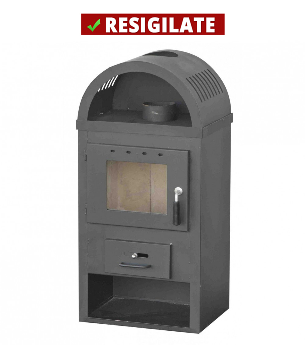 PRODUS NOU RESIGILAT USOR LOVIT DAR IN PERFECTA STARE DE FUNCTIONARE cod 6036 !!! Semineu ( SOBA ) combustibil solid Fornello B10 E 7-9 KW 465x390x970 mm