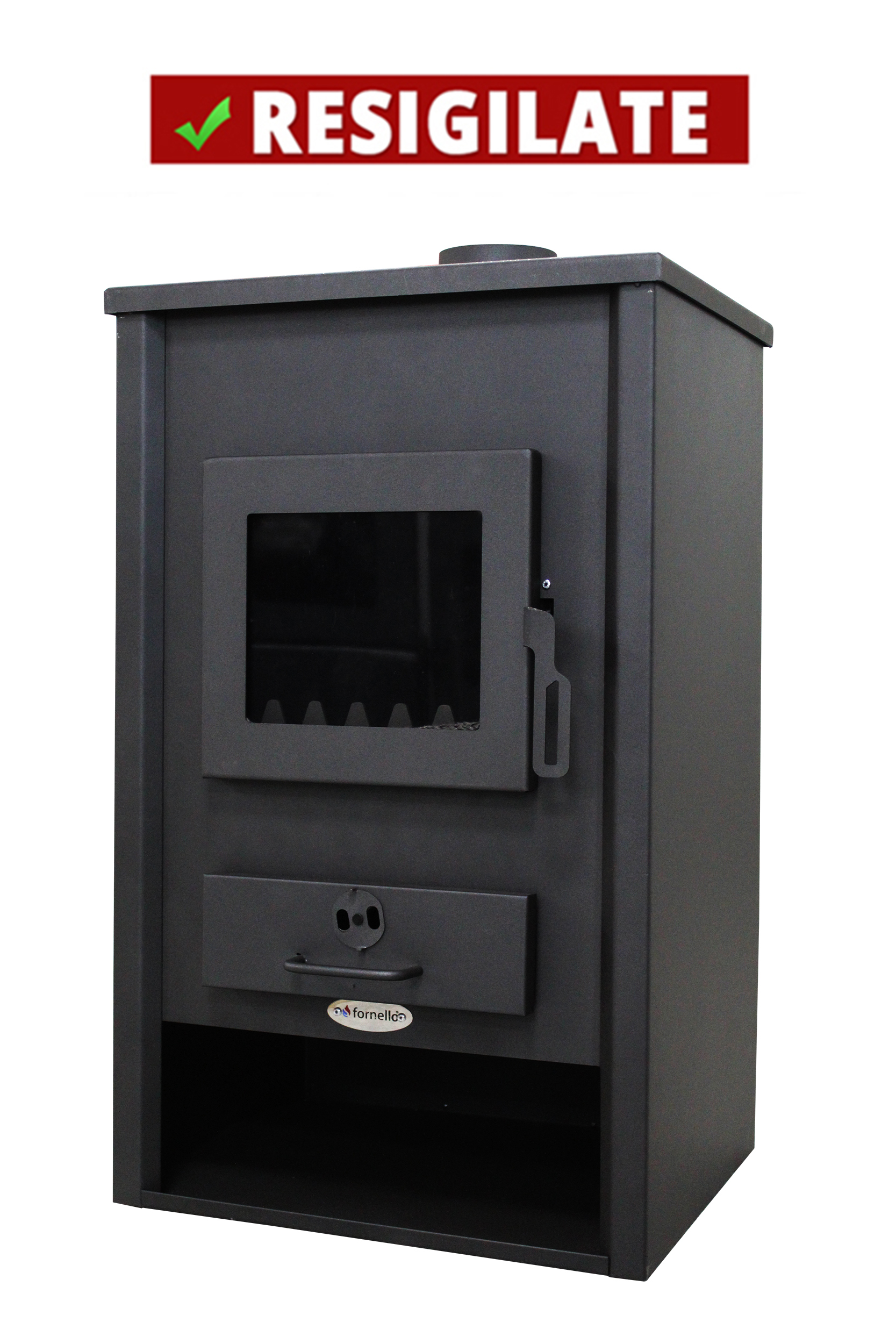 PRODUS NOU RESIGILAT USOR LOVIT DAR IN PERFECTA STARE DE FUNCTIONARE cod 27559 !!! Termosemineu pe lemn brichete si carbune Fornello PADOVA E 19.4 kW 510x500x910 mm