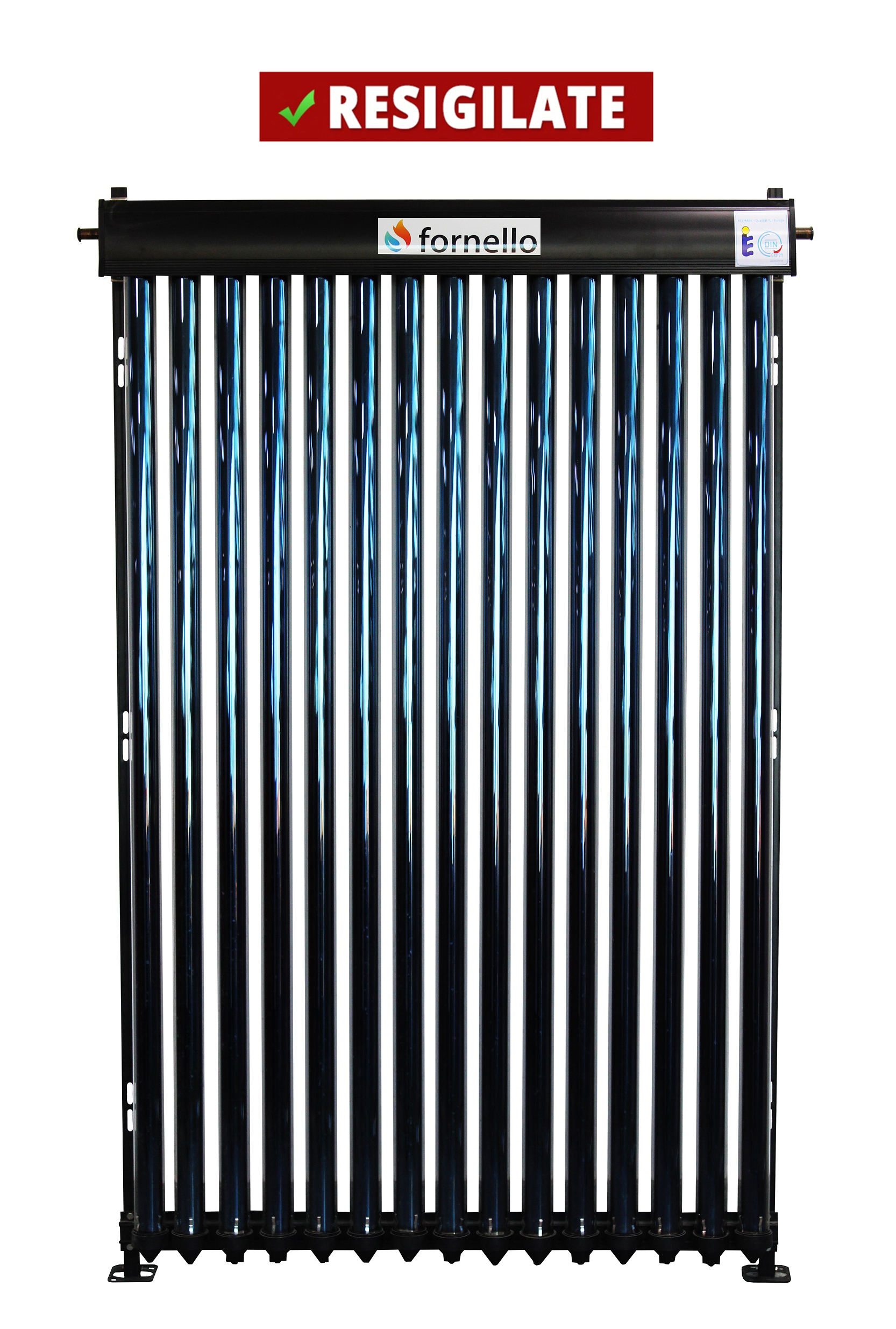 PRODUS RESIGILAT AMBALAJ DETERIORAT DAR IN PERFECTA STARE DE FUNCTIONARE 24563 !!! Panou colector solar presurizat cu tuburi vidate Heat Pipe Fornello 15 tuburi destinat producerii de apa calda menajera