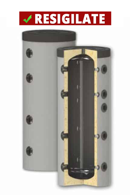 PRODUS RESIGILAT NOU CU DEFECTE ESTETICE DAR IN PERFECTA STARE DE FUNCTIONARE COD 9244 !!! Rezervor de acumulare puffer pentru agent termic fara serpentina PS 150L