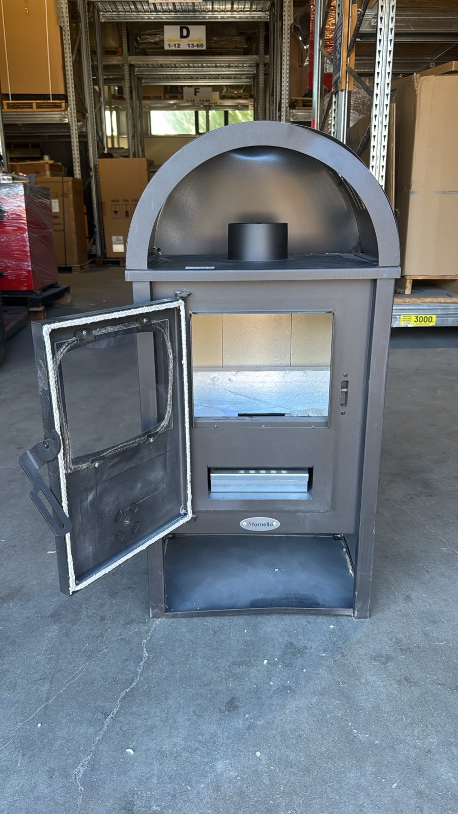 PRODUS RESIGILAT IN STARE DE FUNCTIONARE 23568 !!! Semineu ( SOBA ) combustibil solid Fornello B10 E 7-9 KW 465x390x970 mm