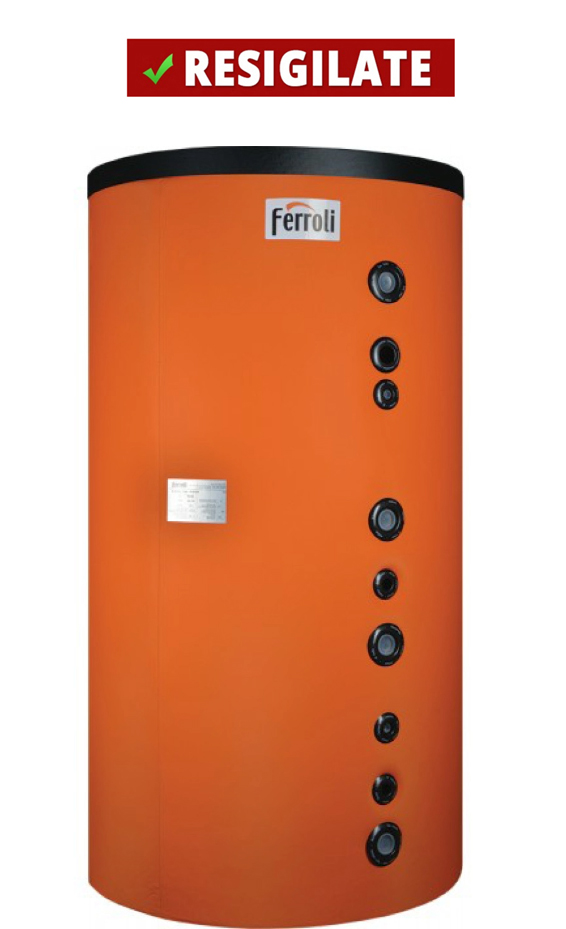 PRODUS RESIGILAT CU DEFECTE ESTETICE PERFECTA STARE DE FUNCTIONARE LIPSA IZOLATIE!!!  Puffer fara serpentina Ferroli FB 500 litri cu izolatie
