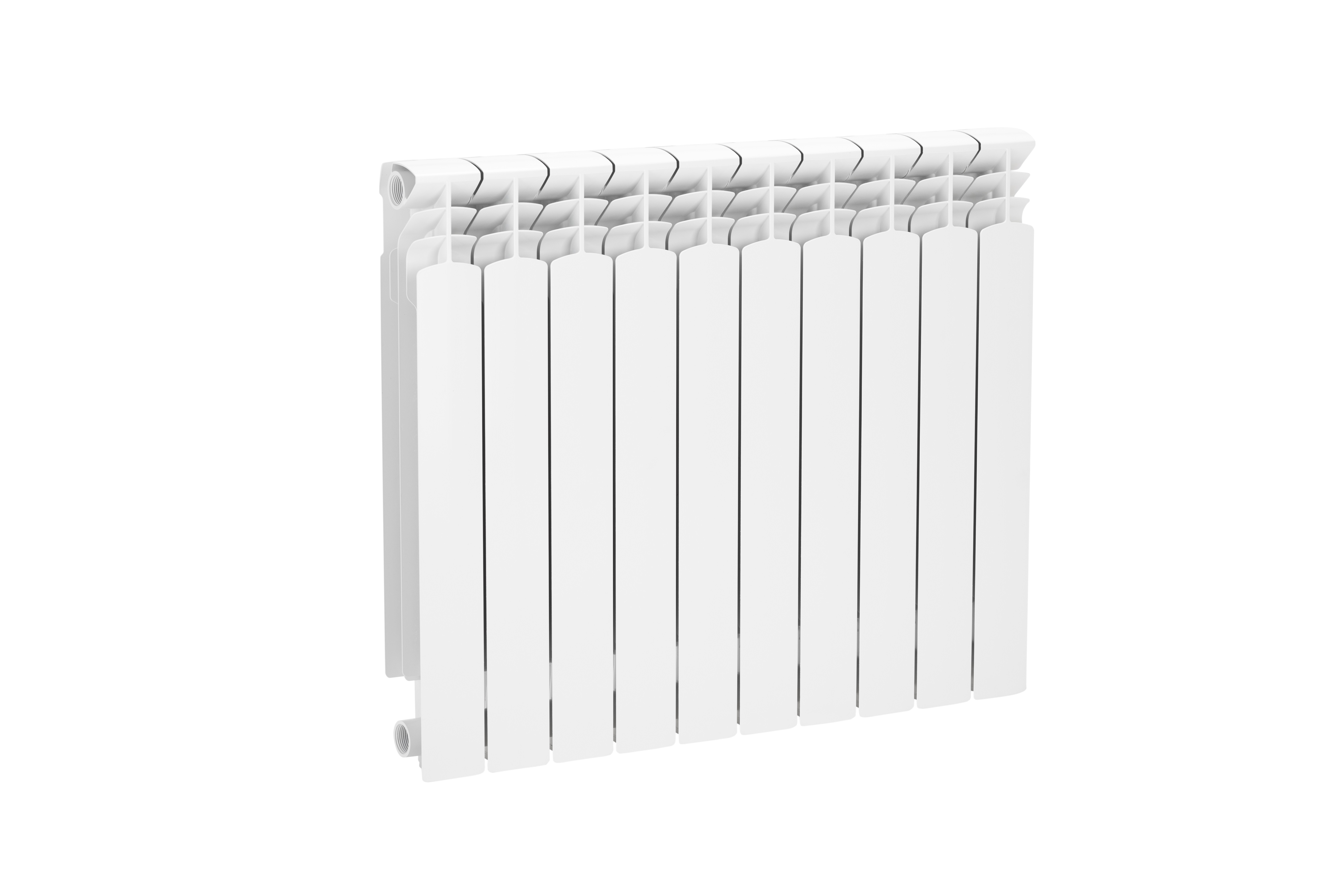 Mărește imaginea pentru Pachet Radiator (calorifer) din aluminiu Fornello G600F 10 elementi set accesorii 11 piese si robineti tur/retur