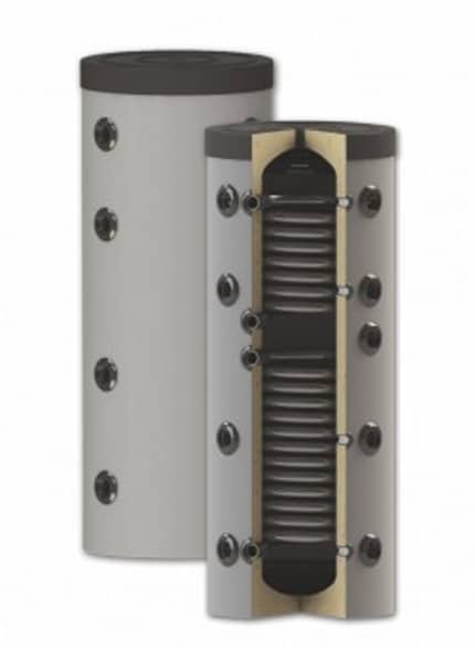 Rezervor de acumulare puffer pentru agent termic, cu doua serpentine PS2 300L 