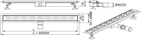 Rigola Grila din inox Everpro 900x70 VEN-S907A ( stoc bucegi )