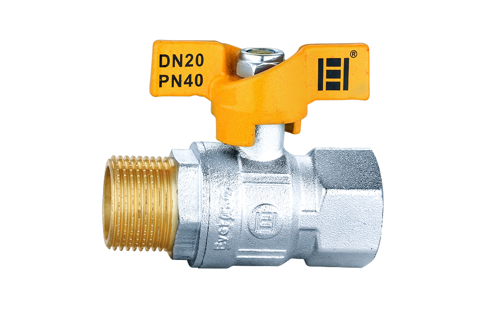 Everline Robinet tip fluture pentru gaz 3/4 , filet interior-exterior