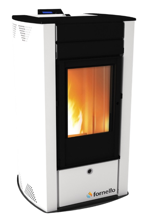Semineu (Soba) pe Peleti cu aer cald Fornello Air SmartPell 11 KW culoare White