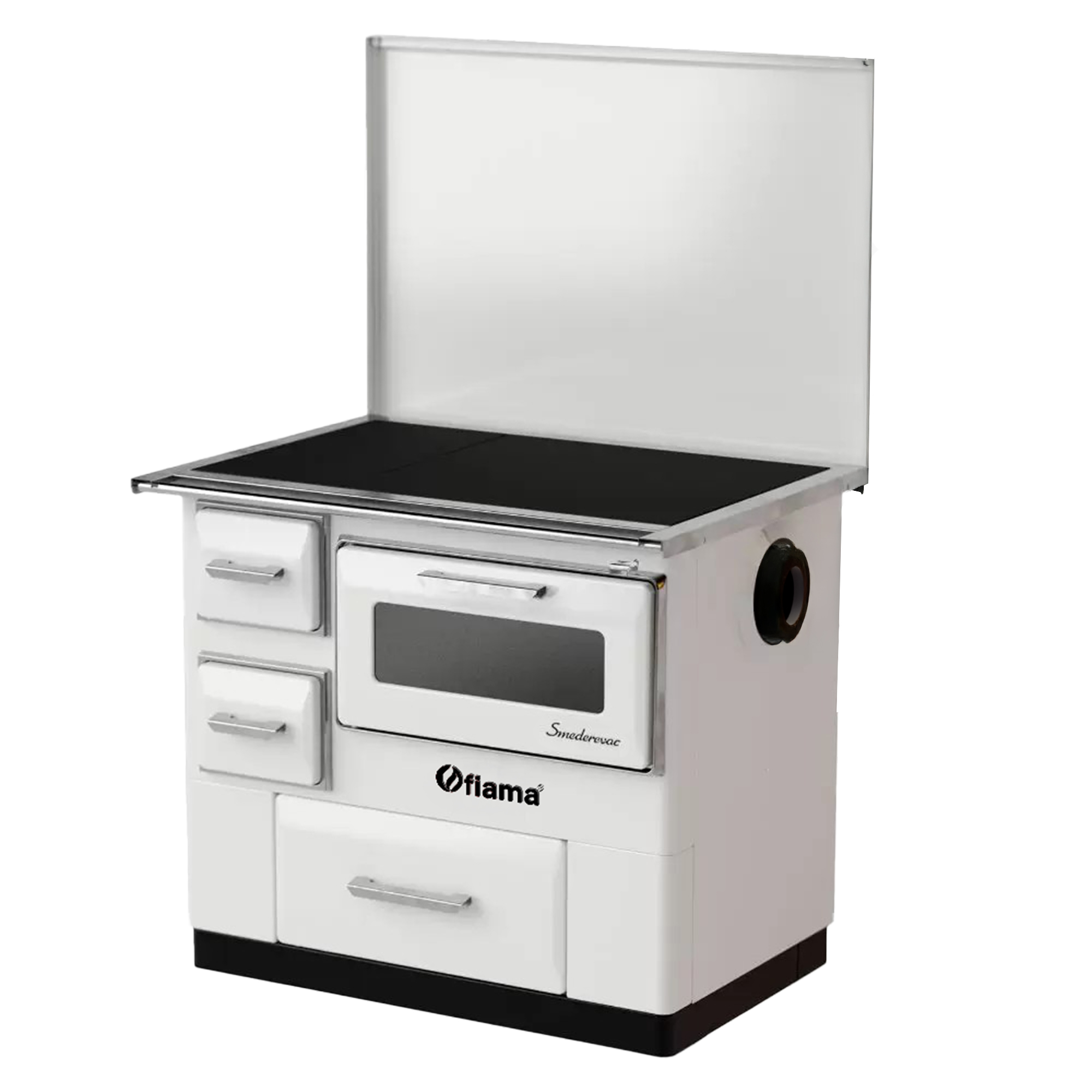 Soba de gatit si incalzit FIAMA SD 7 RS D, 7 Kw, cu cuptor de gatit si plita, evacuare partea dreapta