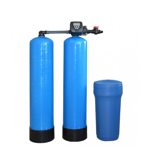 Statie dedurizare aquaPUR SOFT 37 TWIN Q=1,8mc/h cu by-pass