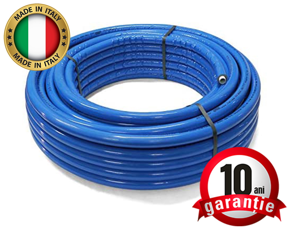 Hidronix Teava pexal fornello hidronix, izolata, culoare albastru, diametru 26x3 mm cu insertie de aluminiu, pret/ml, colac 50 10