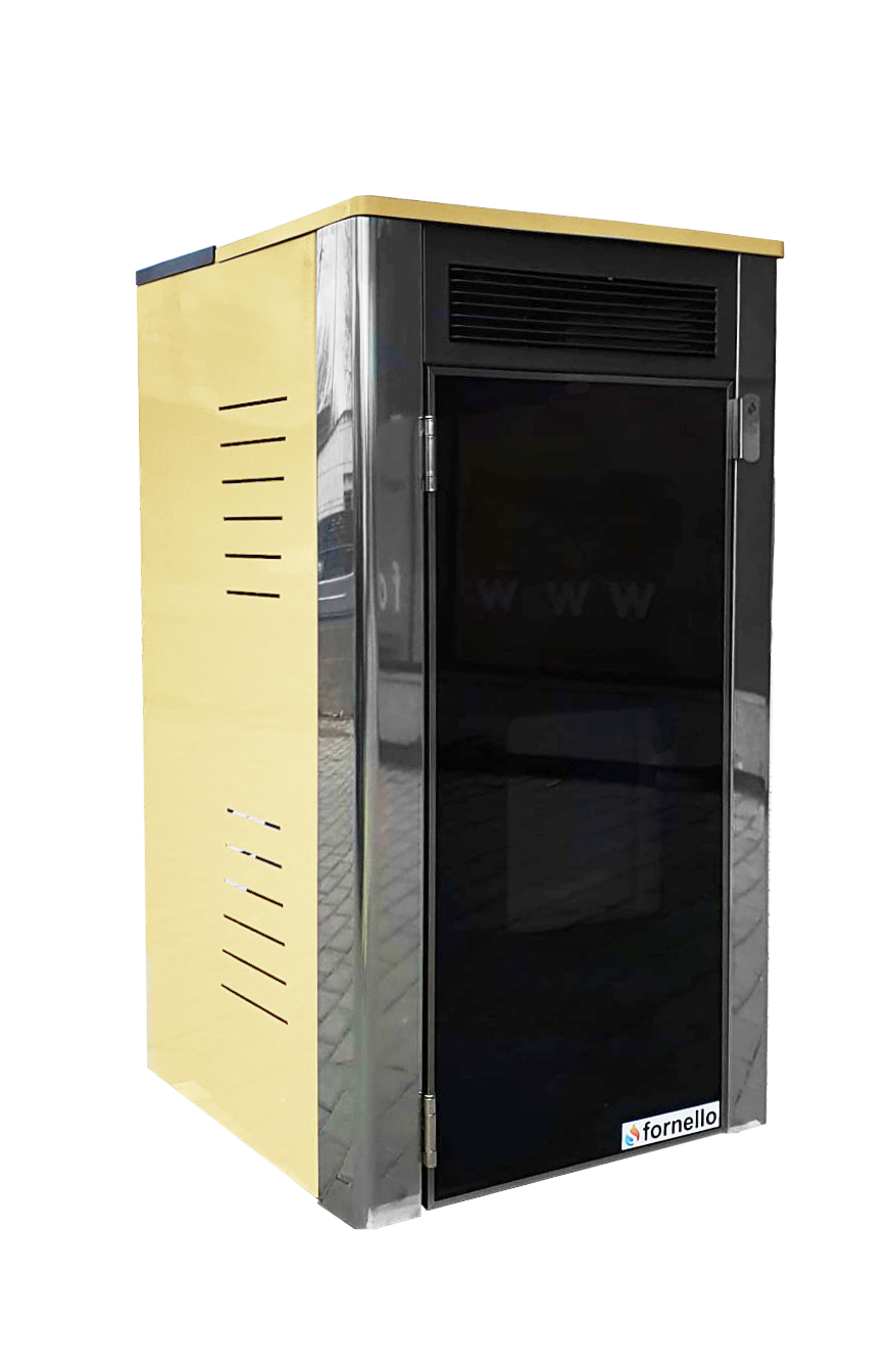 Pachet control de la distanta Termosemineu Fornello Primo Truva 25 kW Ivory pompa vas de expansiune supapa de siguranta sistem de curatare MECANICA creuzet si termostat Wi-Fi Salus IT 500