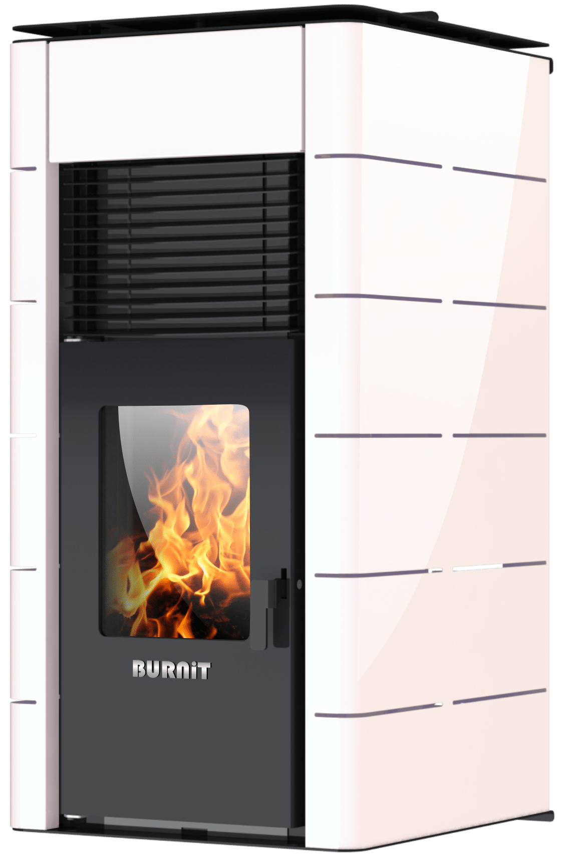 Termosemineu pe peleti Burnit Concept New Swan White 25 kW