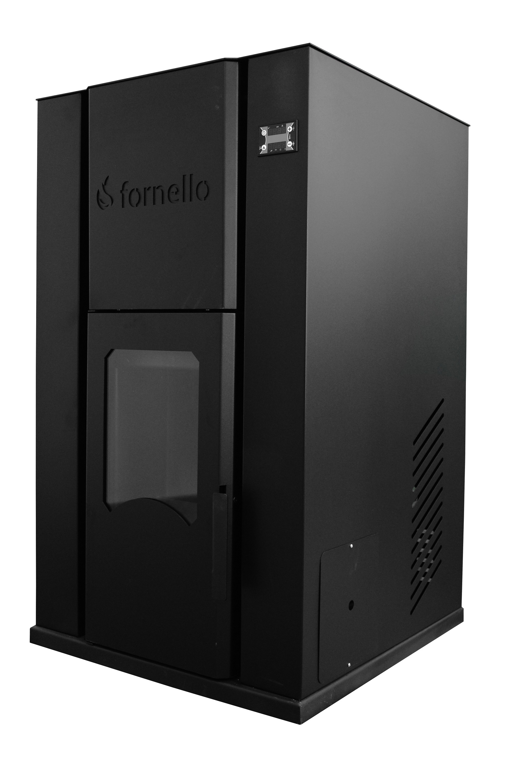 Mărește imaginea pentru Pachet Control de la distanta Termosemineu pe peleti Fornello Pellet King 35 kw pompa vas de expansiune supapa automatizare tiraj fortat buncar peleti 80 litri si termostat Wi-Fi Salus IT 500