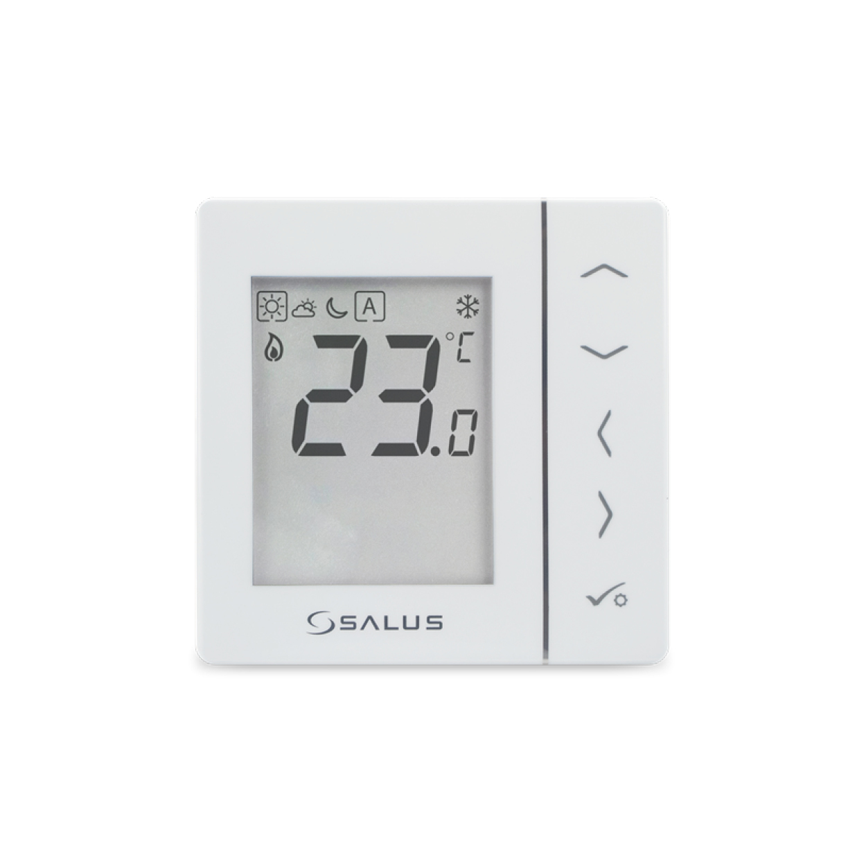 Termostat neprogramabil Salus VS35W afișaj digital pentru încălzire în pardoseală montaj în doză