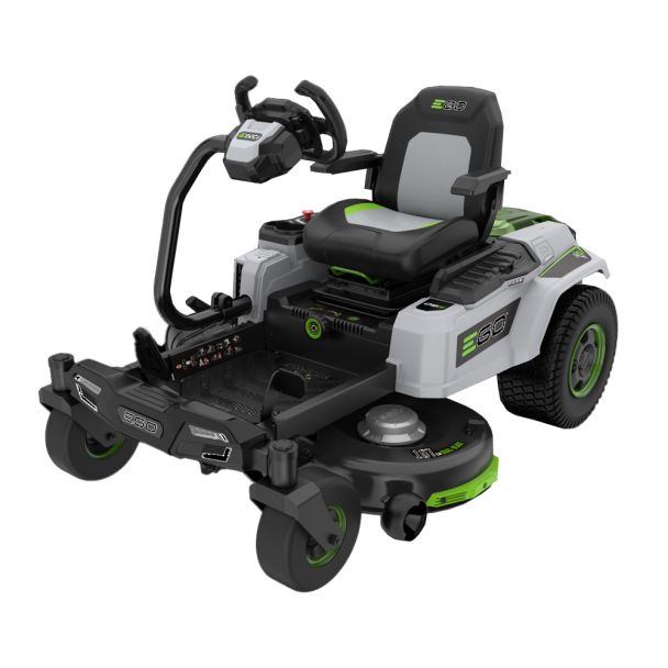 Set tractor de tuns iarba Ego Power ZT4201E-S, cu 2 acumulatori 56 V/10.0 Ah, 107 cm, cu volan