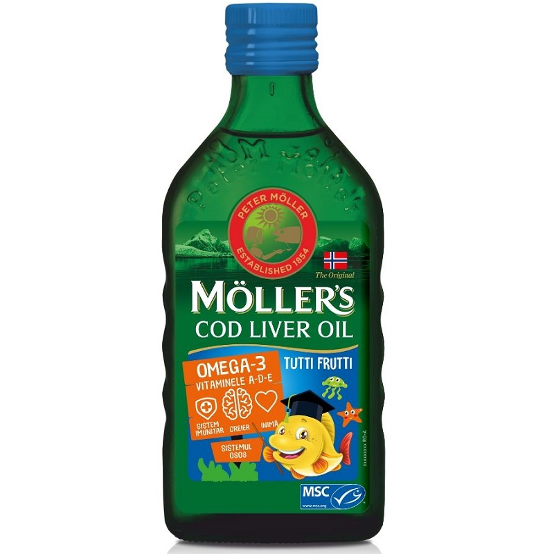 Moller's cod liver oil omega-3 tutti-frutti*250ml BucatiIMP