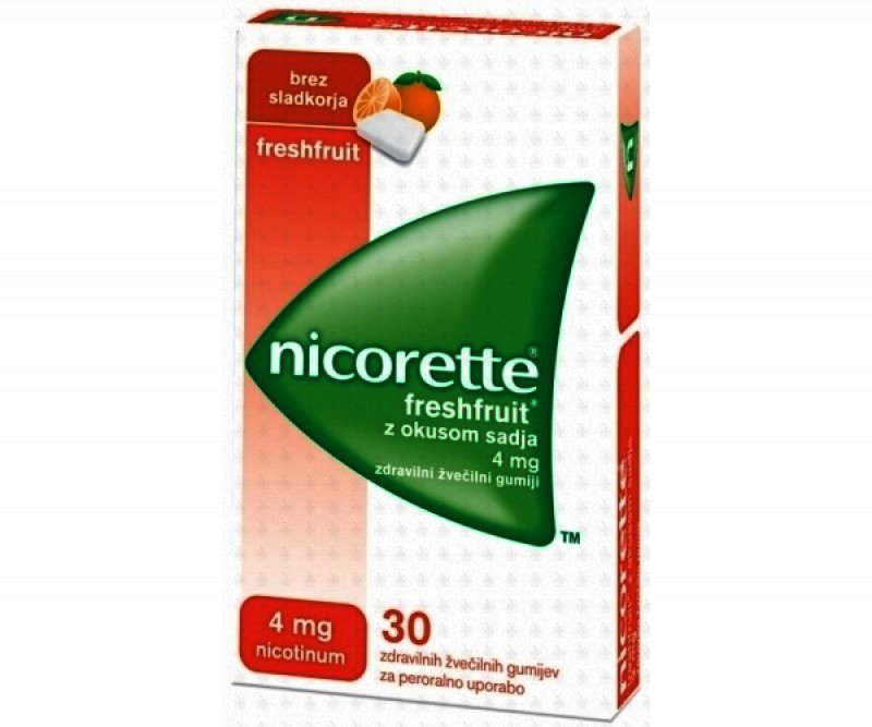 Nicorette Freshfruit 4 mg x 30 Guma Medicamentoasa 4mg MCNEIL PRODUCTS LIMI
